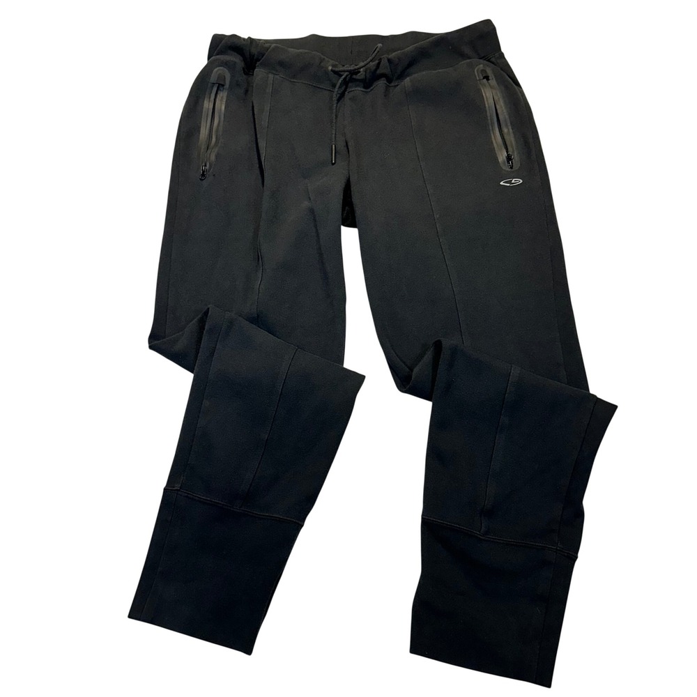 C9 by Champion Victory Fleece Joggers Mens L Black Tech Fleece Zip Pocket Pants